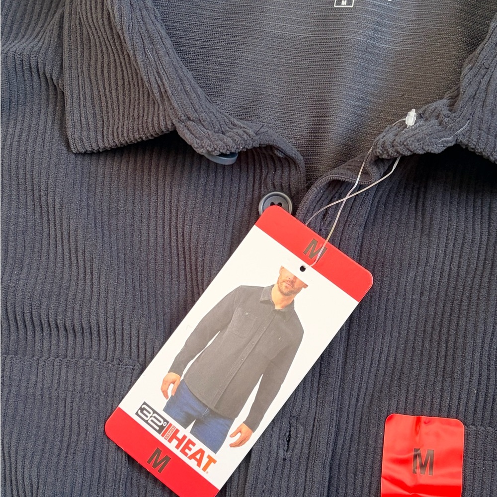 NEW 32 Degrees Men's Casual Button Down Shirt - Dark Blue Gray M - Picture 9 of 14